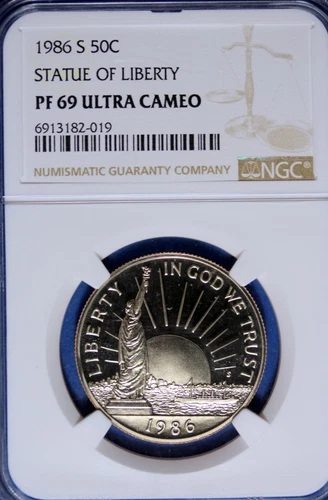 1986 - S NGC PF69 ULTRA CAMEO STATUE OF LIBERTY HALF DOLLAR!!  #B49762
