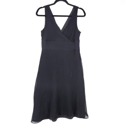 J. Crew Sophia 100% Silk Cocktail Little Black Dress Women s Size 10 Textured