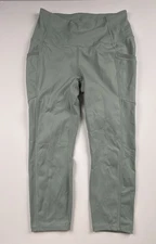 RBX Crop Yoga Running Athletic Leggings Women's Size  Small Light Green Pockets