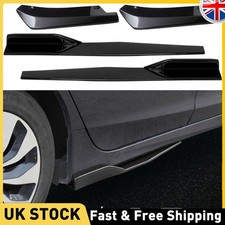 2PCS Universal Car Side Skirts Extension Rocker Panel Splitter Protector Lip UK