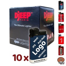 DJEEP Feuerzeug / Reibradfeuerzeug - 6 cm Höhe - mit Zigaretten-Marken-Logo 10x