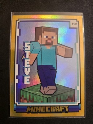 2024 Panini Minecraft Base Set Steve #/99 Gold Parallel