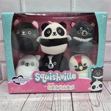 Squishville Black and White Squad 2" Plush Set Of 6, by Original Squishmallows
