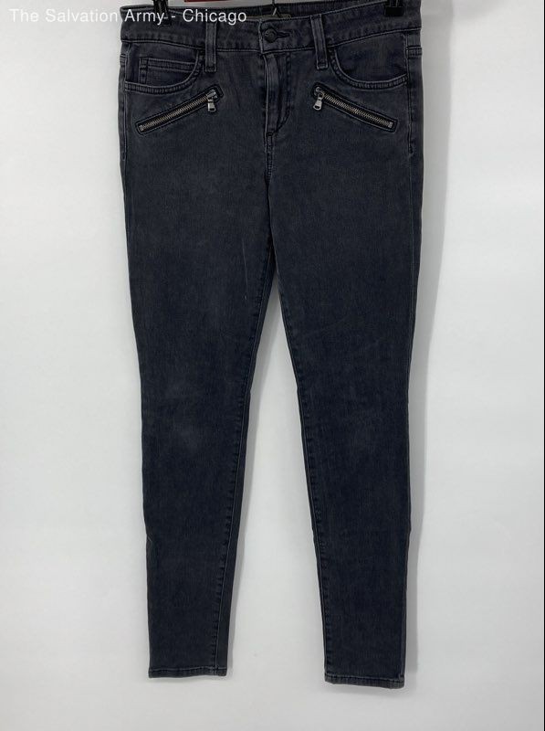 Joe's Jeans Womens Gray Cotton Blend Dark Wash Pockets Denim Skinny Jeans Sz 28
