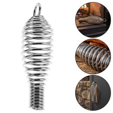 Ergonomic Stainless Steel Spring Stove Handle for Easy Fireplace Door Install