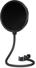 Microphone Pop Filter for Blue Yeti and Other Mics, Dual Layered Wind Screen wit