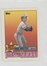 1989 Topps Super Star Sticker Back Cards ( 54) Paul Molitor Andre Dawson HOF l5x