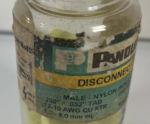 Panduit Dnf10-250Fimb-Q Male Nylon Disconnect 12-10 AWG 24 Pieces Yellow - Picture 3 of 4