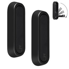 2 PCS Black Folding Wall Hooks Heavy Duty Foldable Bathroom Towel 40 Lbs