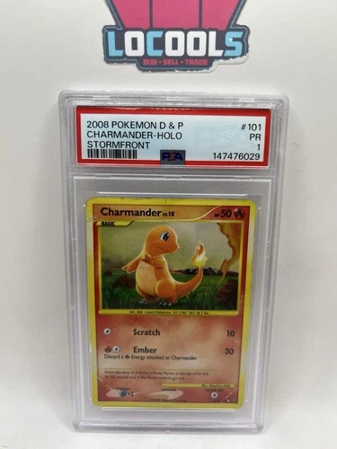 2008 POKEMON DIAMOND & PEARL STORMFRONT #101 CHARMANDER-HOLO PSA 1