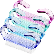 Nail Cleaning Brush with 4 Piece Handle Hand Scrubber Set Multicolor Small
