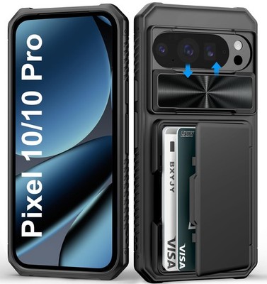 for Google Pixel 10 & 10 Pro Case Wallet, Card Holder (4-5 Cards), Slide Came...