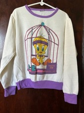 Vintage Tweety Bird Sweatshirt Youth M/10-12 Gym 90s Looney Tunes Medium USA
