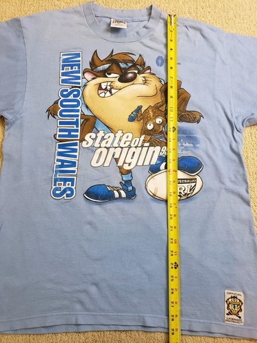 Vintage Taz Looney Tunes ARL Rugby League 1995 T Shirt XL - Picture 11 of 12
