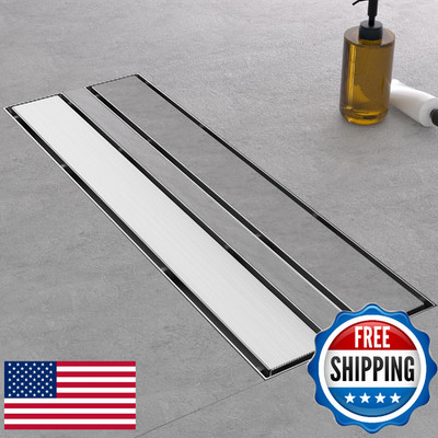 EBYTE Linear Shower Drain, 24 Inch Brushed Nickel 304 Stainless Steel Shower Dra