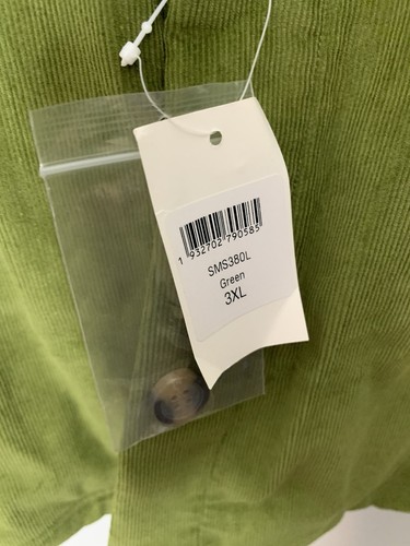 Herren Paul Fredrick Long Staple Baumwolle grün Cord Hemd Shacket GR. 3XL - Bild 6 von 7