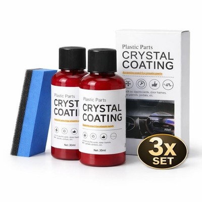   3x Kunststoff Crystal Coating 30ml   Auto Kunststoff Versiegelung