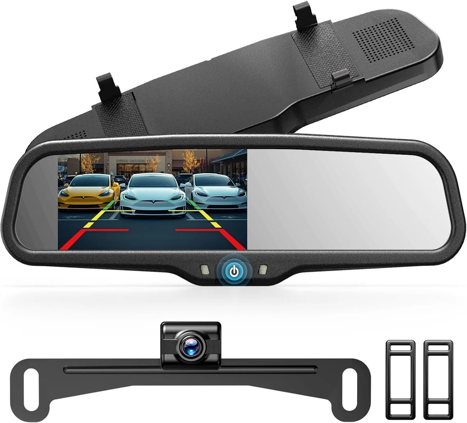 Rear View Mirror Backup Camera: 4.3'' OEM HD Wireless Backup Camera with Inte... - Image 2 of 4