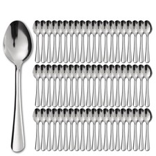 120 PCS Dinner Spoons Set - Windsor Stainless Steel Dinner Spoon 7.1 Inch wit...