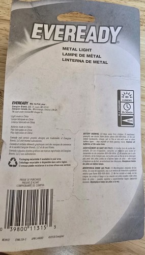 Eveready 80 Lumens Flashlight New In Packaging - Picture 4 of 4