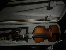 Acoustic Violin 4-String Brown Varnish with Bow, Case  Chinrest