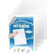 PET Plexiglass Panels Unbreakable Lightweight Sheets 24x36 in 5 Pcs