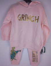 The Grinch Toddlers 2 Piece Grinchmas Sweatshirt And Jogger Set Size 4T- New