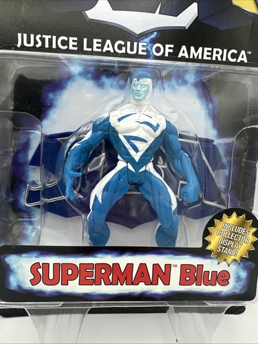 1998 JLA Superman Red & Blue DC Comics Figures With Stands Kenner - Picture 3 of 5