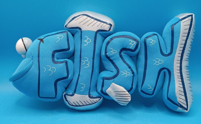 Word World Fish Magnetic Plush Pull-Apart Word Friend PBS Kids Spin Master