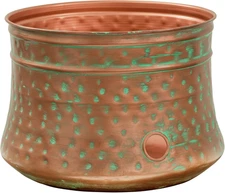1917-G Hose Pot, Hammered, Patina