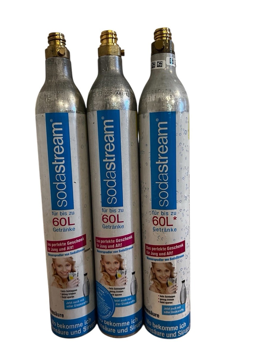 Sodastream Zylinder Kartusche Co2 Kohlensäure 60l leer 3 Stück