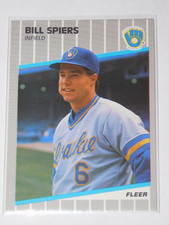 1989 FLEER UPDATE BILL SPIERS ROOKIE CARD #U-40. rookie card picture