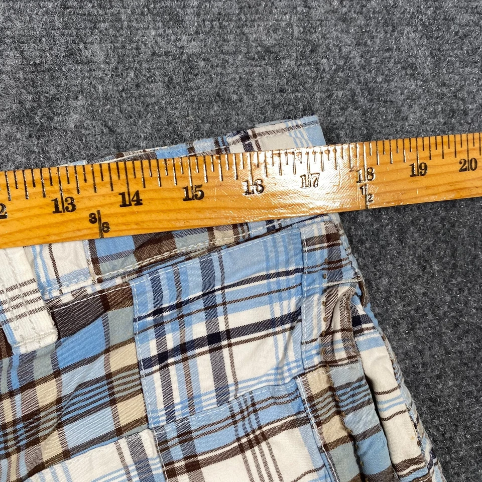 Y2K American Eagle лоскутное одеяло грузовые шорты мужской ярлык 34 подходит 36 X 12 длиннее - Изображение 3 из 4