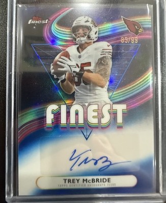 2025 Topps Finest Football Trey McBride Auto #85/99 FA-TMC NUMBER MATCH 🔥🔥