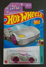 2022 Hot Wheels Tooned Barbie Extra, Silver, Collector Number 134