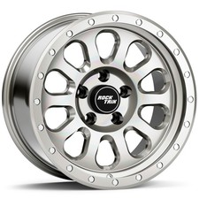 18 Rocktrix Rt111 18x9 -12 Machined Silver Wheel 5x5 Rim For Jeep Jk Jl Jt