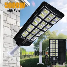 12000000LM Solar Street Light Commercial LED Outdoor Dusk to Dawn Road Area Lamp