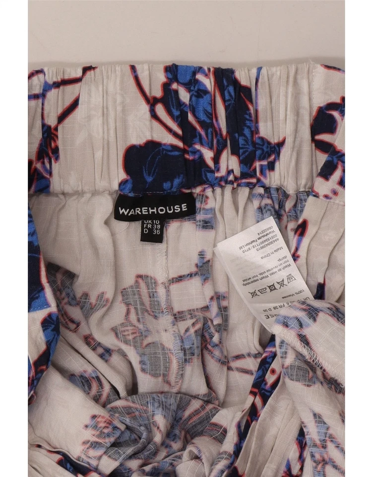 WAREHOUSE Womens A-Line Skirt UK 10 Small W30  Multicoloured Floral BU05 - Image 3 of 3