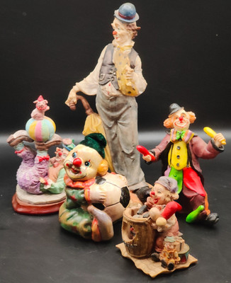 Vintage Clown Figuren Konvolut Giuseppe Armani Rolf Knie 5 Sammelfiguren