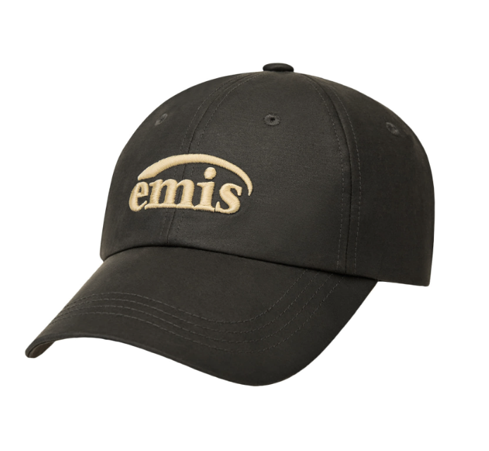 Korean Brand EMIS Washed Faux Leather Ball Cap Casual Lifestyle