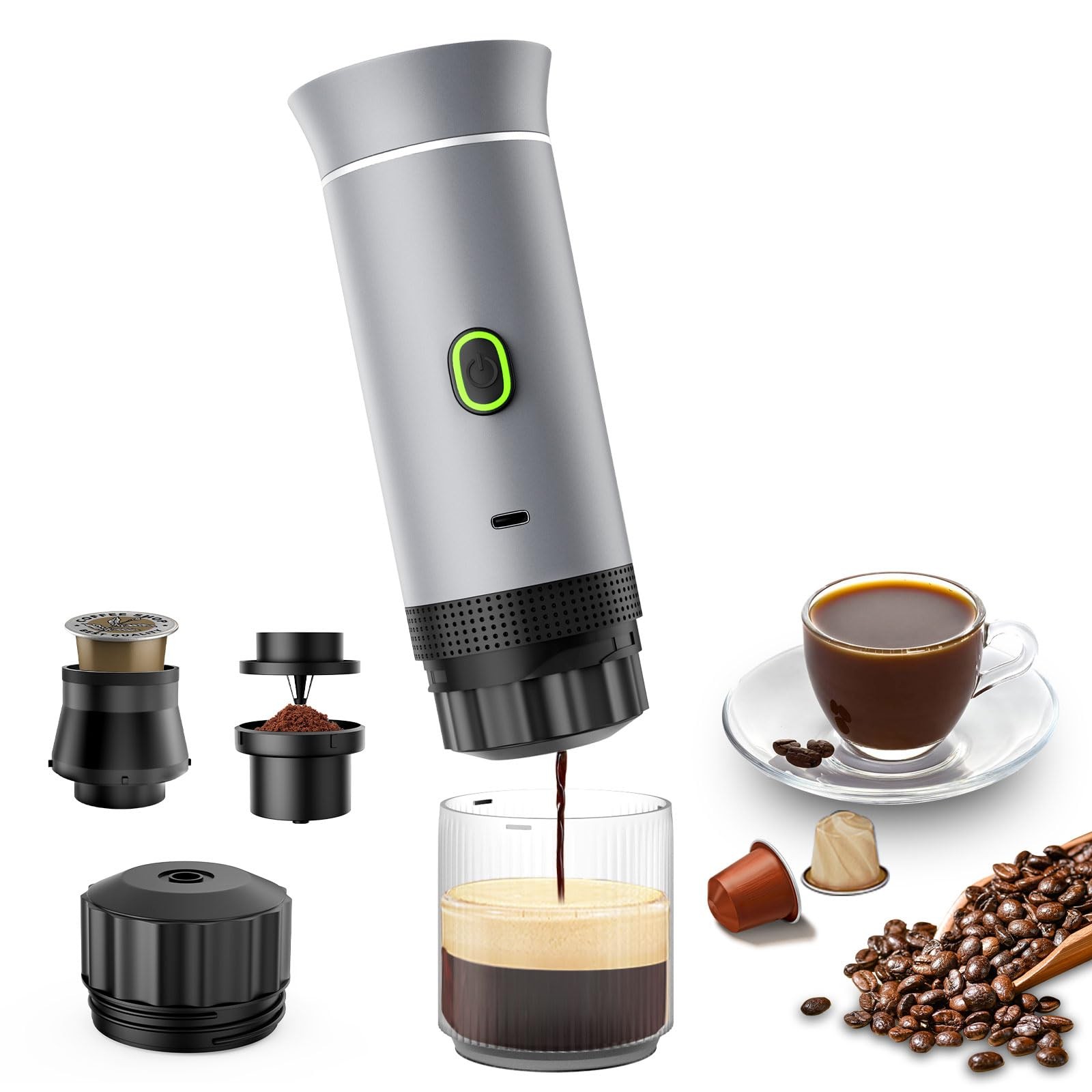 , Espresso Machine For Camping, Travel Coffee Maker With...