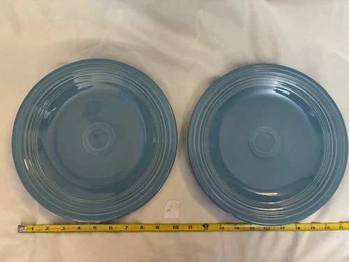 Set of 2 Periwinkle Blue Fiestaware Dinner Plates