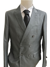 ELEGANTE ABUTO DA UOMO M-SUIT DOPPIO PETTO GRIGIO DROP 7( PREZZO GIA' SCONTATO)