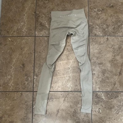 Alphalete Amplify Contour High Rise Leggings in Taupe Size Small