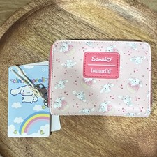Sanrio Loungefly Cinnamoroll Pink White Zip-Around Women's Wallet Credit Card