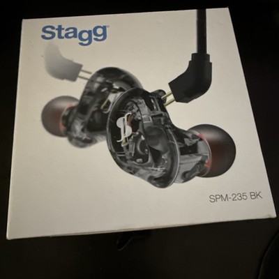 Stagg SPM-235 BK 2-Driver In-Ear Sound Isolating State Monitors Black with Case