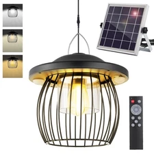 3000LM Solar Shed Light Outdoor Indoor,Solar Powered Gazebo Light 4400mAh Bat...