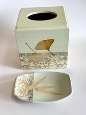 Croscill/Art in Motion Aspen Inspirations Tissue Box & Tray Set – EUC