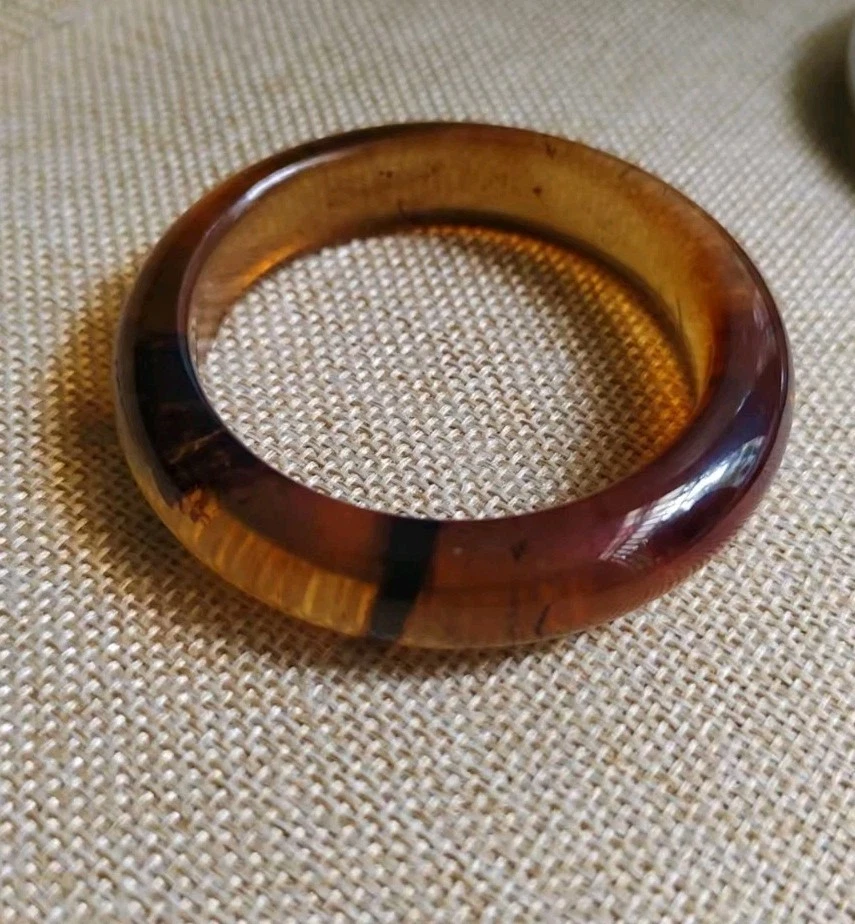 Brazalete ámbar Birmania certificado natural diámetro 54,7 mm Foto 3 de 3