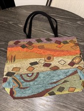 Danny K Tapestry Tote Bag Geometric Boho Y2K Made In USA Beverly Hills CA